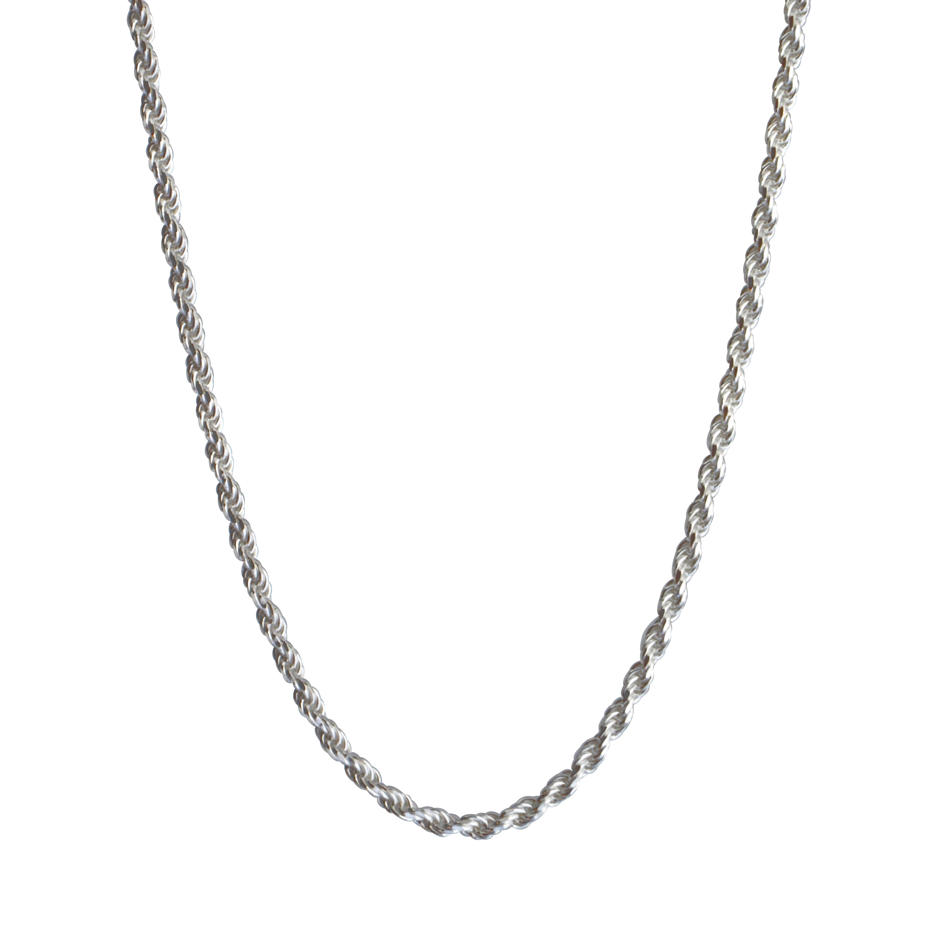 Brilliance Fine Jewelry Sterling Silver Rope Chain 22"