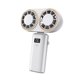 thumbnail image 5 of Ventilador portátil con dos cabezales, potente flujo de aire, pantalla digital, ideal para acampar. blanco, 5 of 9