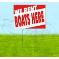 thumbnail image 1 of We Rent Boats Here (18" x 24") Yard Sign, Includes Metal Step Stake, 1 of 6