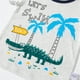 thumbnail image 2 of Gibobby Blusas Holgada Niños pequeños bebés niños niñas dibujos animados verano playa manga corta cuello redondo camisetas Tops camiseta ropa para niños(Gris, 5-6 Años), 2 of 5