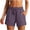 Purple, variant on ShiShine Women's Athletic Running Shorts Quick Dry UPF 50 Lightweight Workout Gym Shorts with Zipper Pockets