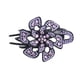 thumbnail image 2 of Pinzas para el cabello para mujeres, pinzas para peinar, pinzas para el cabello para niñas, pinzas para el cabello con flores de diamantes de imitación, diseño flexible, pinzas para el cabello de cola, 2 of 4