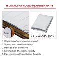 thumbnail image 2 of 197mil 6.8sqft Car Firewall Heat Sound Deadener Insulation Mat 39" x 25" Silver Tone, 2 of 6