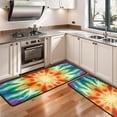 thumbnail image 3 of Kitchen Rugs Sets Of 2,Rainbow Tie Dye Mandala Pattern Anti Fatigue Kitchen Mat Rugs Non Slip Washable,Decorative Kitchen Floor Mats for Kitchen,Sink,Laundry,17"x47"+17"x47", 3 of 5