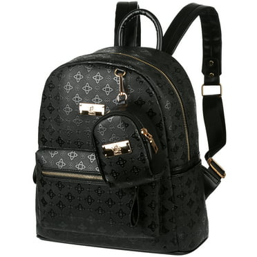 Small Fashionable Backpack for Women Mini Black Quilted Fashion ...