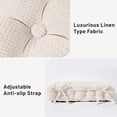 thumbnail image 2 of Sanmadrola Floor Pillow Cushion for Adults Set of 2, Chair Cushions Outdoor Indoor with String Chair Room Tatami Sofa,Beige, 2 of 8