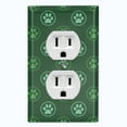 thumbnail image 1 of Metal Light Switch Plate Cover Puppy Dog Paw Print Logo Green DOG042, 1 of 13