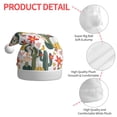 thumbnail image 4 of KLL Christmas Hats for Adults Plush Summer Cactus With Blooming Print Santa Hat Xmas Fluffy Santa Claus Hat for Women Men, 4 of 6