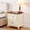 Brown+White, variant on CQSXDA 22.9 Inch Mid Century Modern Nightstand in Wood Finish with 2 Drawers, USB Ports and Outlet Holefor Living Room or Entryway, Walnut