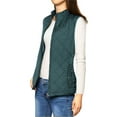 thumbnail image 2 of INSPIRE CHIC Women's Outerwear Vests Stand Collar Padded Gilet Zip Vest M Forest Green, 2 of 6