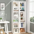 thumbnail image 4 of Tribsigns 70.9 Inch Tall Narrow Bookcase, Modern White Corner Bookcase for Home Office, White, 4 of 5