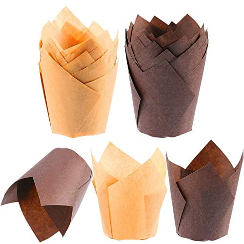 200PCS Tulip Baking Cups Liner Paper Cupcake Wrapper Liner Muffin Case Paper Cup
