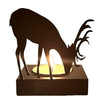 Nmdmisc Metal Candlestick Holders: Christmas Deer Candlestick,Tabletop Metal Candle Holders for Bedroom, Kitchen, Living Room, Countertop, Hotel - Elegant Home Decor