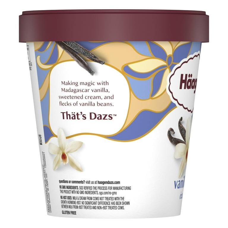 Haagen Dazs Vanilla Bean Ice Cream, Gluten Free, Kosher, 14