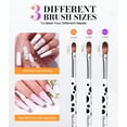 thumbnail image 5 of MelodySusie 3Pcs Nail Art Brush Set, Sizes 8 10 14 for Acrylic Application and Powder Extension, Zebra, 5 of 8