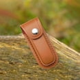 thumbnail image 3 of Almencla Sac de Transport Pliant en Cuir Pochette Fourreau Robuste Rivets en Métal Marron, 3 of 8