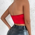 thumbnail image 7 of Penkiiy Camisole for Women Women's Fashion Solid Slim Backless Tanks Top Short Breast Wrap Vest Wine Bras, 7 of 7