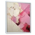 thumbnail image 2 of Designart "Minimal Abstract River In Gold And Pink III" Fuschia Floater Framed Canvas Art Print, 2 of 5