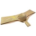 thumbnail image 3 of Botmois Men Wet Look Brazilian Bikini Underwear Cheek Underpant Pouch Briefs Hipster Trunks Gold L, 3 of 3
