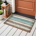 thumbnail image 5 of Farmhouse Blue Grey Brown Large Area Rugs for Bedroom Living Room, Soft Non Slip Carpet Bedside Rug, Vintage Ombre Wooden Rectangular Floor Cover Kitchen Accent Rug 2'x3' for Dining Room/Office, 5 of 9