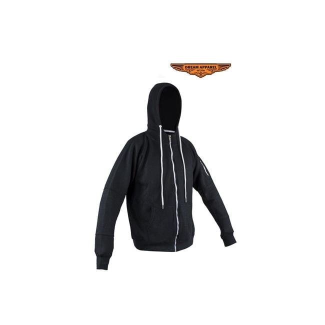 ribbed black hoodie mens