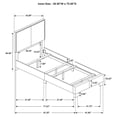 thumbnail image 3 of Maklaine Fabric Upholstered Twin Bed with Nailhead Trim Charcoal, 3 of 3
