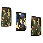 3 Pack Soft Eyeglass Slip in Cases for Women & Men In A Variety of Colors & Patterns (Camo)