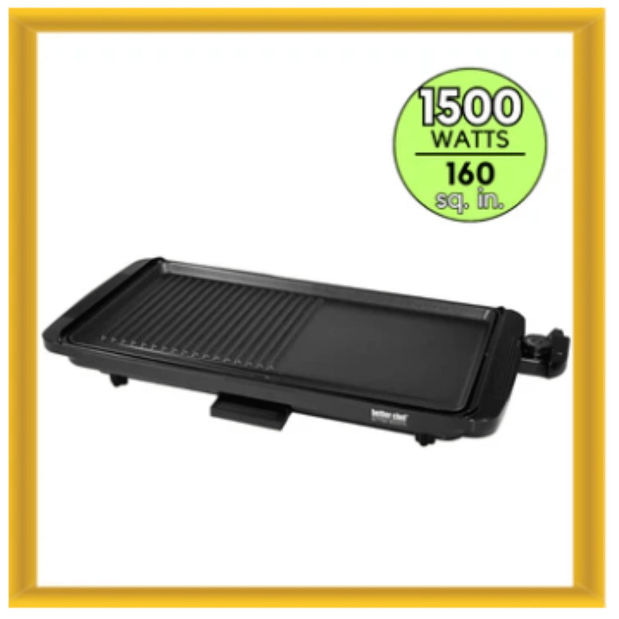 Better Chef 2 in 1 Family Size Counter Top Grill/Griddle