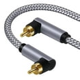 thumbnail image 6 of 5m Cable Double 90 Degree Right Angles Male to Male Subwoofer Cable Digital Coaxial Cable Nylon Braided Cord, 6 of 8