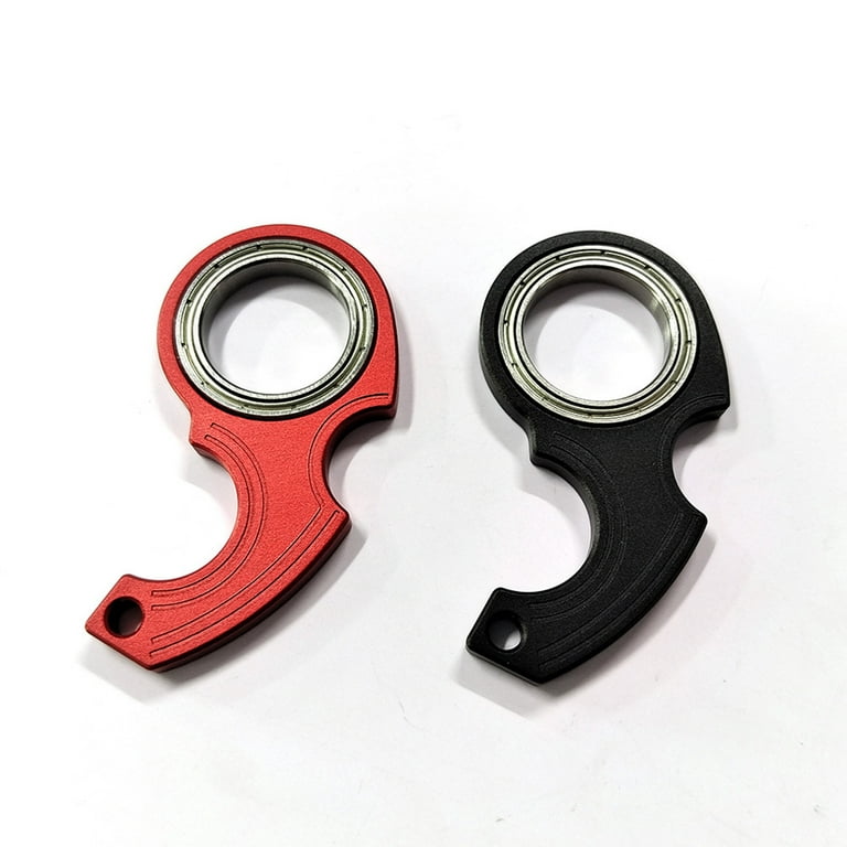 Opolski Keychain Fidget Spinner Heavy Duty Metal Stress Relief Pocket Size Key  Ring Index Finger Exercising Spinning Toy 