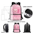 thumbnail image 6 of Yuyamidu Cute Axolotl Bookbags for Girls Pink Backpack Kids Bookbag Middle School Backpacks 17 Inch High School Book Bag with 2 Sides Pockets, 6 of 6