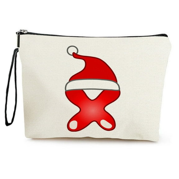 Christmas Present Themed Makeup Cosmetic Bag For Women Travel Toiletry Organizer Brush Pouch Birthday Idea