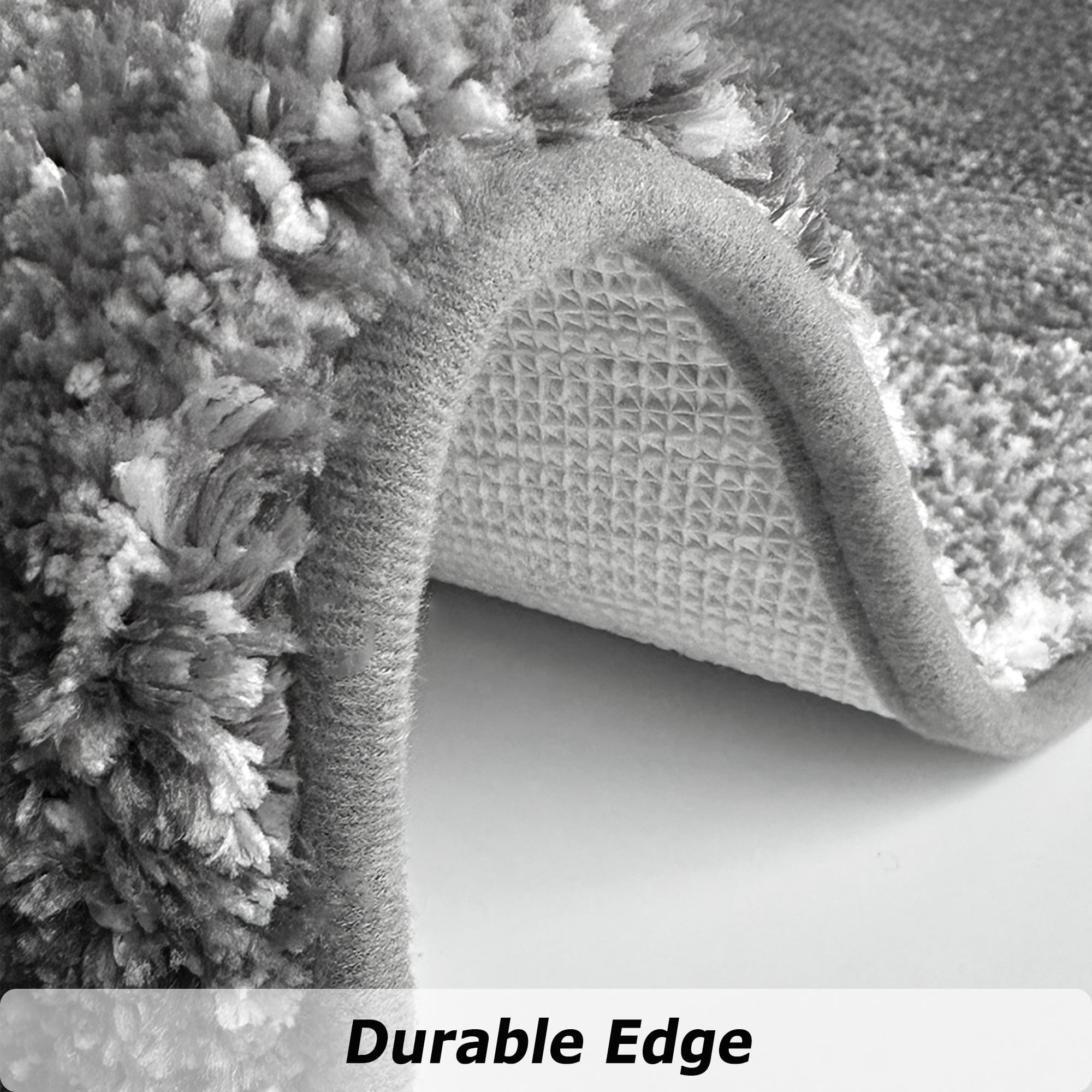 Artnice Microfiber Washable Bathroom Rugs, 24"x35" Gray Absorbent Bath Mats, Non-Slip Plush Ultra Soft Bathroom Mats