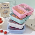 thumbnail image 1 of Sentmoon Lunchbox Men Adult Lunch Box Bento Box Snack Containers wirh 3 Compartments for Meal Prep School Travel Lunchable Container Reusable and, 1 of 6