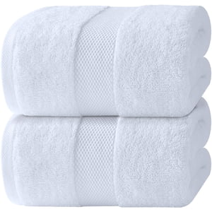 White Classic 650 GSM Bath Sheet Towels, 35" x 70", 2-Pack