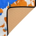 thumbnail image 4 of Non-Slip Area Rug 31"x20" Indoor Washable Floor Mats Carpet Printed for Living Room, Bedroom, Home Decor Orange and Blue Small Flowers, 4 of 7