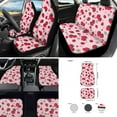 thumbnail image 2 of Jeiento Pink Strawberry Car Seat Cover Set Car Seat Cover Full Set with Car Floor Mats Steering Wheel Cover Seatbelt Cover Keychain 17 Pcs Auto Interior Accessories for Decor, 2 of 6