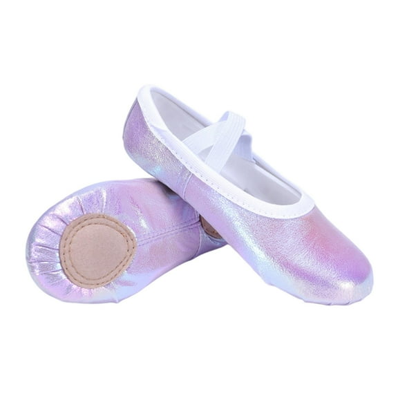 Owordtank Kids Toddlers Girls Glittery Ballet Shoes Comfy Soft Split Ballerina Dance Practice Slippers Yoga Gymnastics Shoes