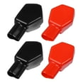 thumbnail image 1 of 2 pares de cubiertas de terminal de batería, protector de tapón de cable para coches y barcos, 2.20"x1.97"x1.02" negro y rojo, 1 of 7