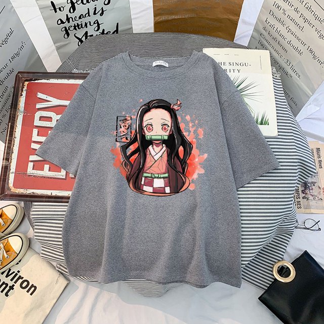 Caliente Anime japonés Demon Slayer camiseta de los hombres Kawaii Kimetsu No Yaiba gráfico Tees Tanjirou Kamado Unisex Tops divertido camiseta mujerpangjing