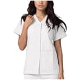 thumbnail image 2 of Women Short Sleeve V-neck Solid Color Tops Nursing Working Uniform T-shirts, 2 of 6