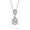Clear, variant on Womens Classic Bridal Necklace Pear Shape Teardrop Halo 15CT CZ Gemstone Pendant Silver