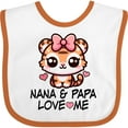 thumbnail image 3 of Inktastic Nana and Papa Grandchild Girl Tiger Girls Baby Bib, 3 of 4