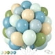 thumbnail image 1 of Globos FEYG, color azul y verde, 60 unidades, 30 cm, macarrones de color verde aguacate, 1 of 8