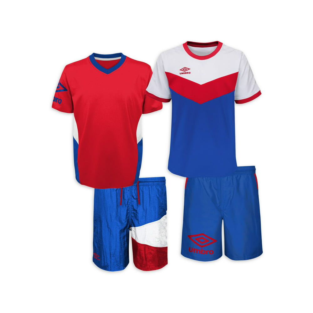 Umbro - Umbro Youth Retro Trainer Soccer Jerseys and Shorts 4-Piece ...