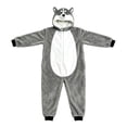 thumbnail image 4 of Ruyang Unisex Kids Animal Hooded Jumpsuit Dog Flannel Long Sleeve Zipper Onesie Boys Girls Halloween Dress Up Clothes, 4 of 4