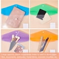 thumbnail image 4 of 18PCS A4 Envelopes Binder Pocket 6 Colors Waterproof Document Wallets Organizing Files Pouch with Snap Button Label Loose-Leaf Transparent for School, 4 of 6
