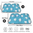 thumbnail image 3 of Uemuo Cute Healthy Teeth Pattern Accordion Car Windshield Sun Shade, Foldable Reflective Sun Visor for Car, Reflector Windshield Sunshade-Medium, 3 of 7