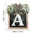 Sakupycq Unique A Z Last Name Year Round Front Door Wreath With Bow 16