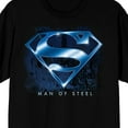 thumbnail image 2 of Superman Man Of Steel Adult Black Crew Neck Short Sleeve T-shirt-6XL, 2 of 5